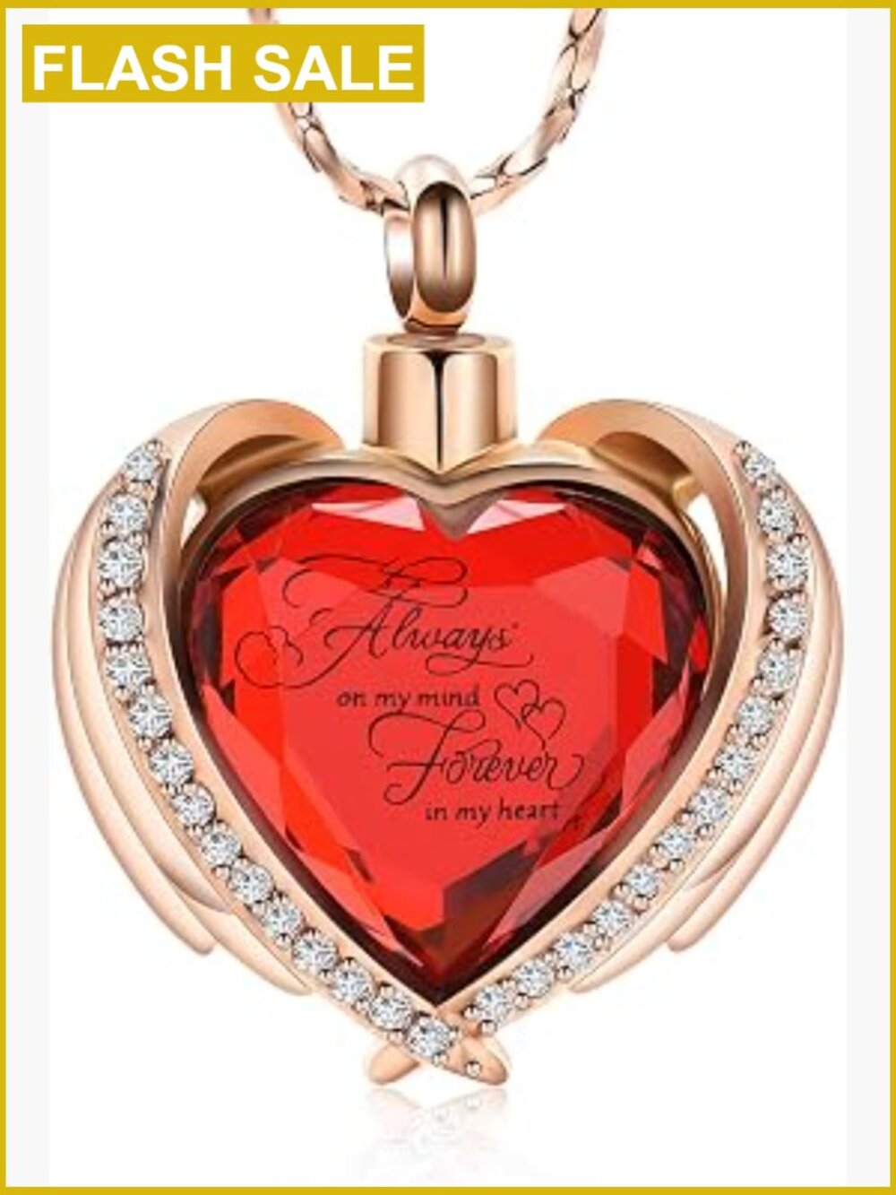 Cremation Jewelry Pendant Heart Urn Necklace Ashes Memorial Keepsake
